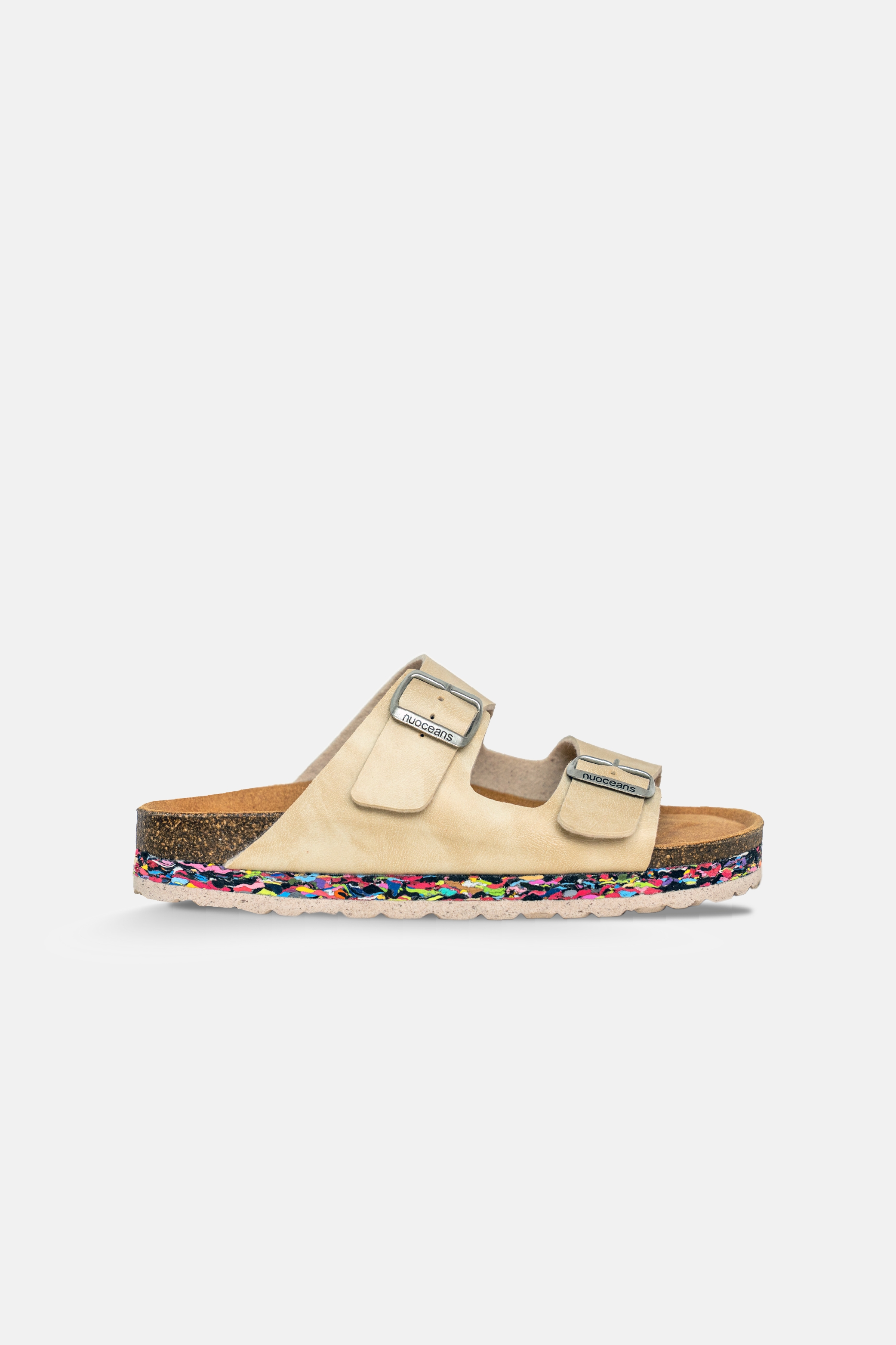 Nuoceans Herren vegan Sandalen Kieselstein Beige