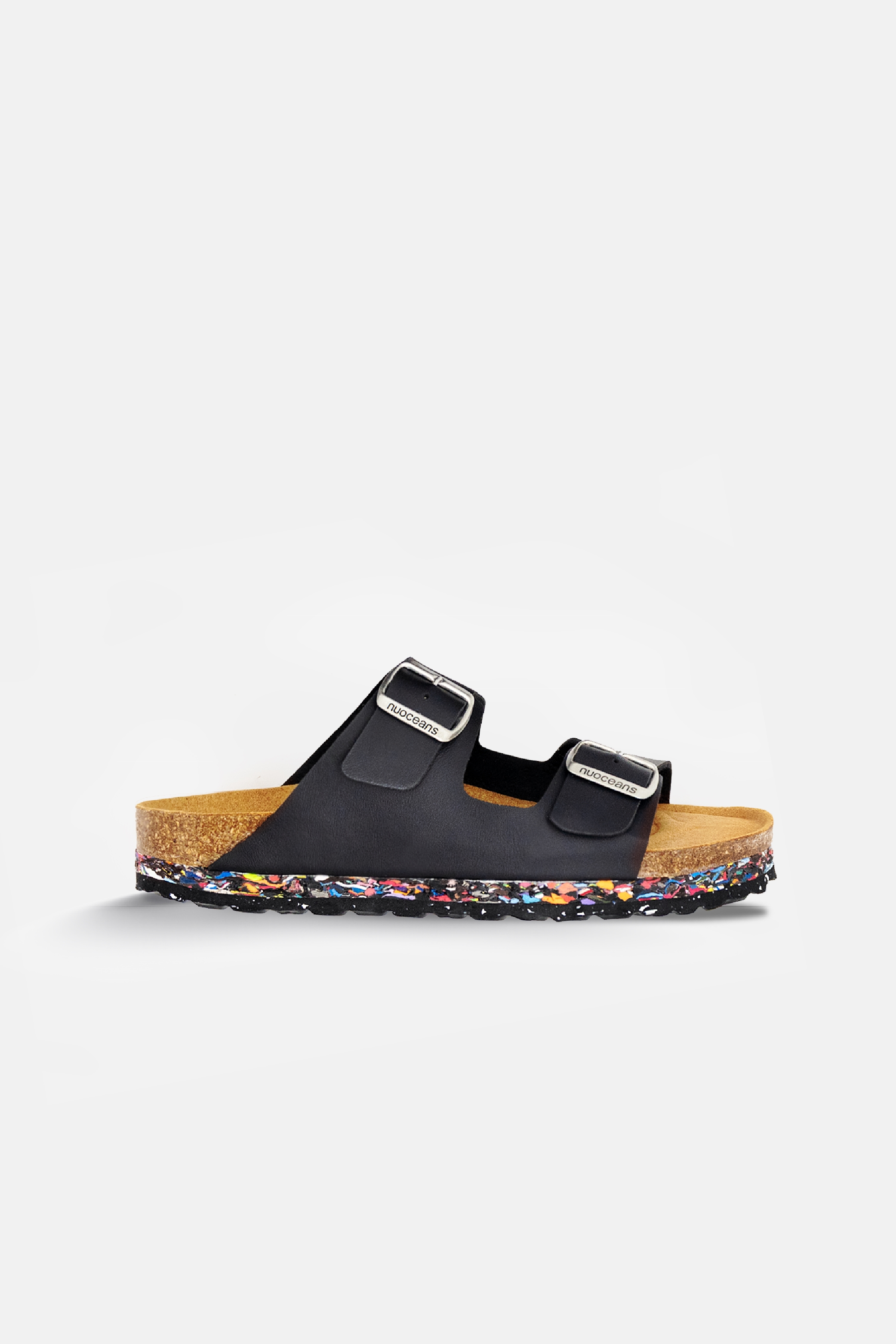 Nuoceans Herren vegan Sandalen Onyx Schwarz