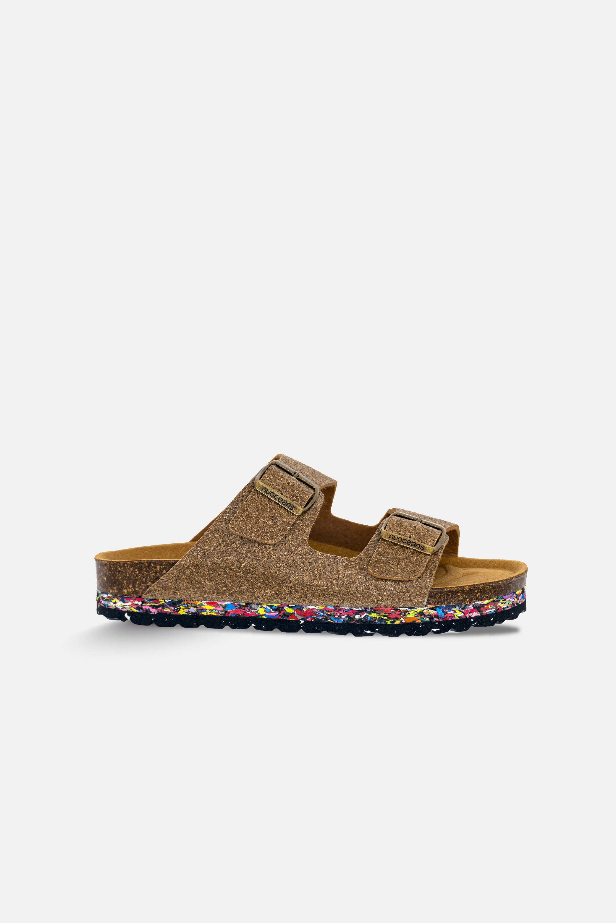 Nuoceans Herren vegan Sandalen Coco Palm Braun