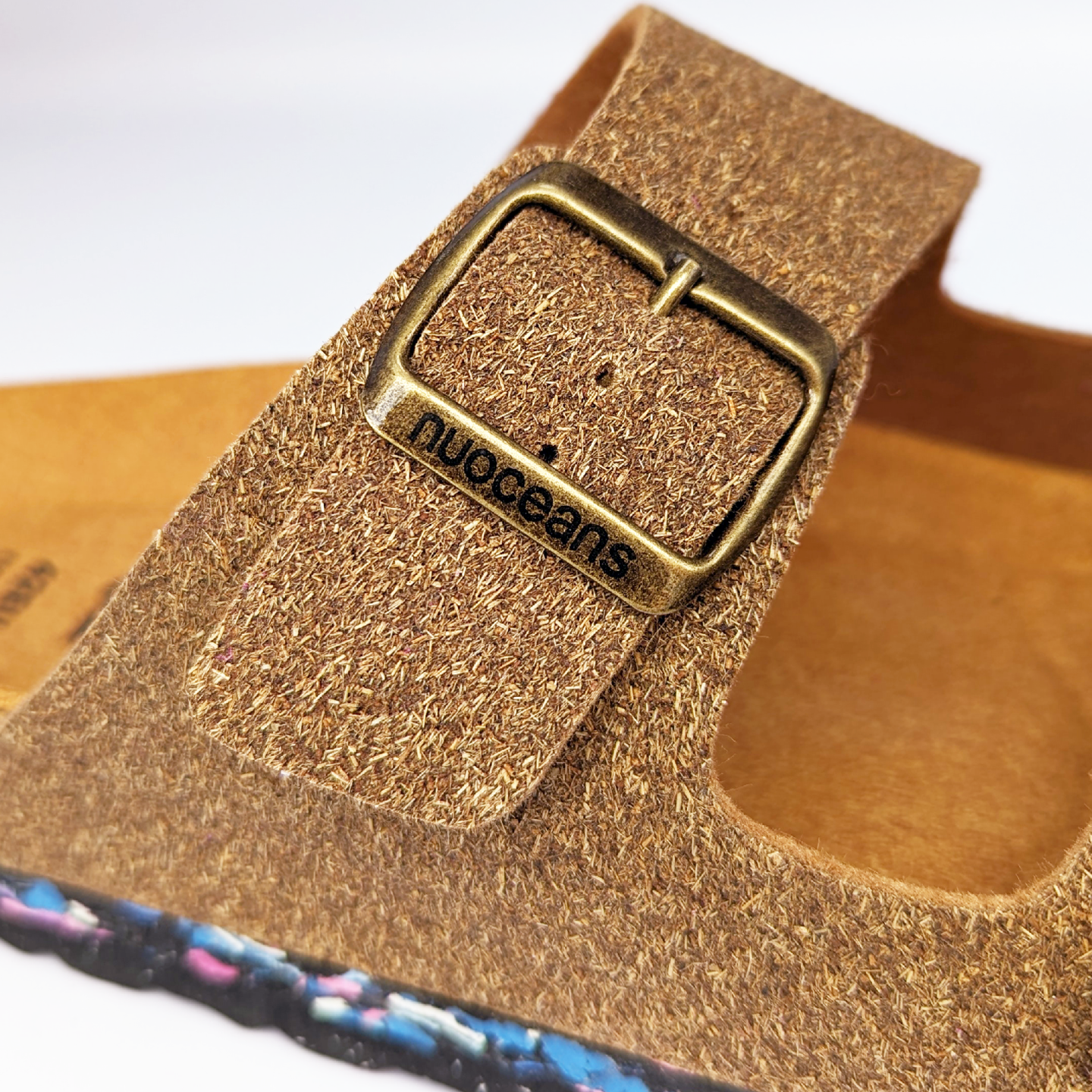 Nuoceans men vegan Sandals Coco Palm Brown