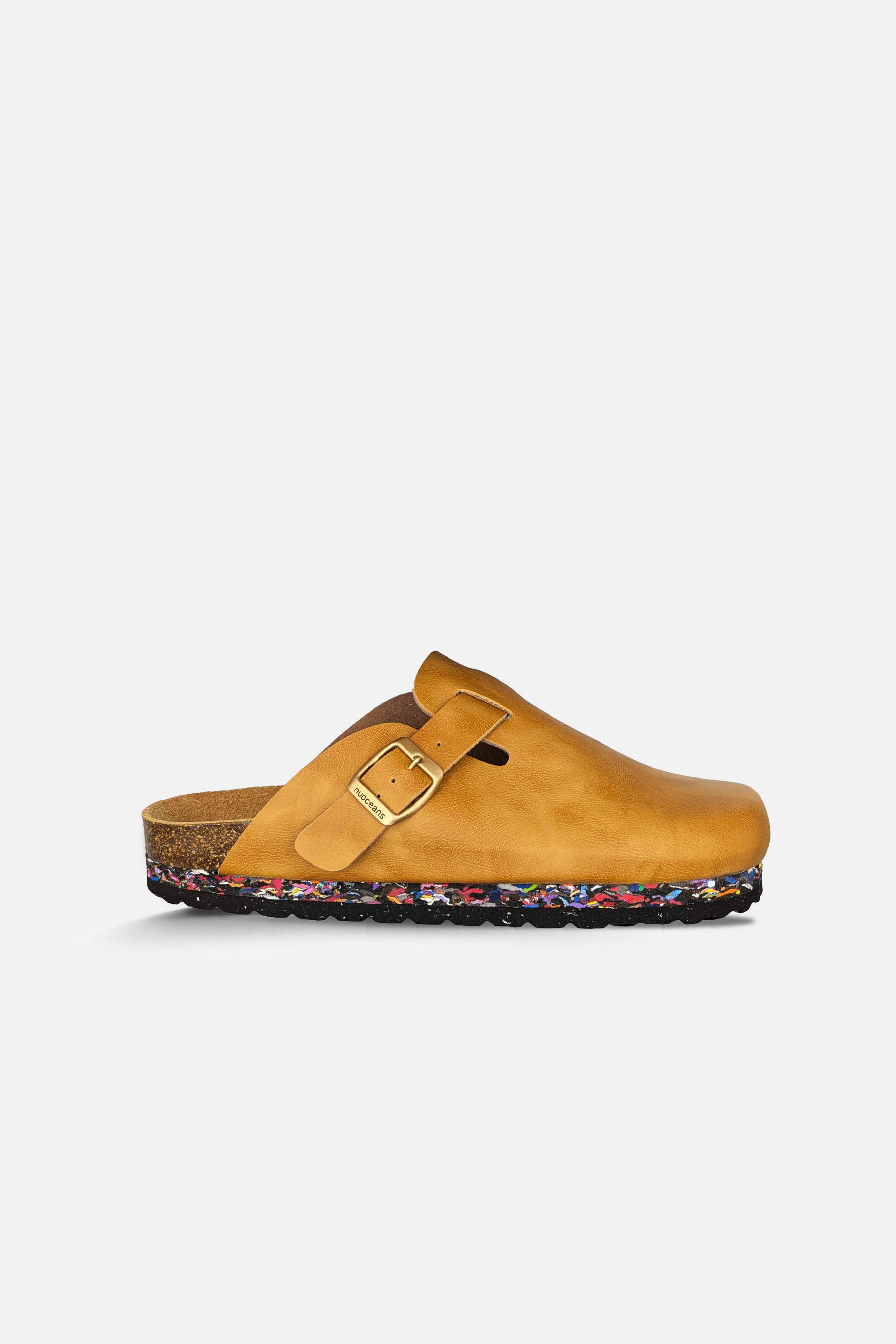 Nuoceans Herren vegan Clogs Bernstein Dunkelgelb