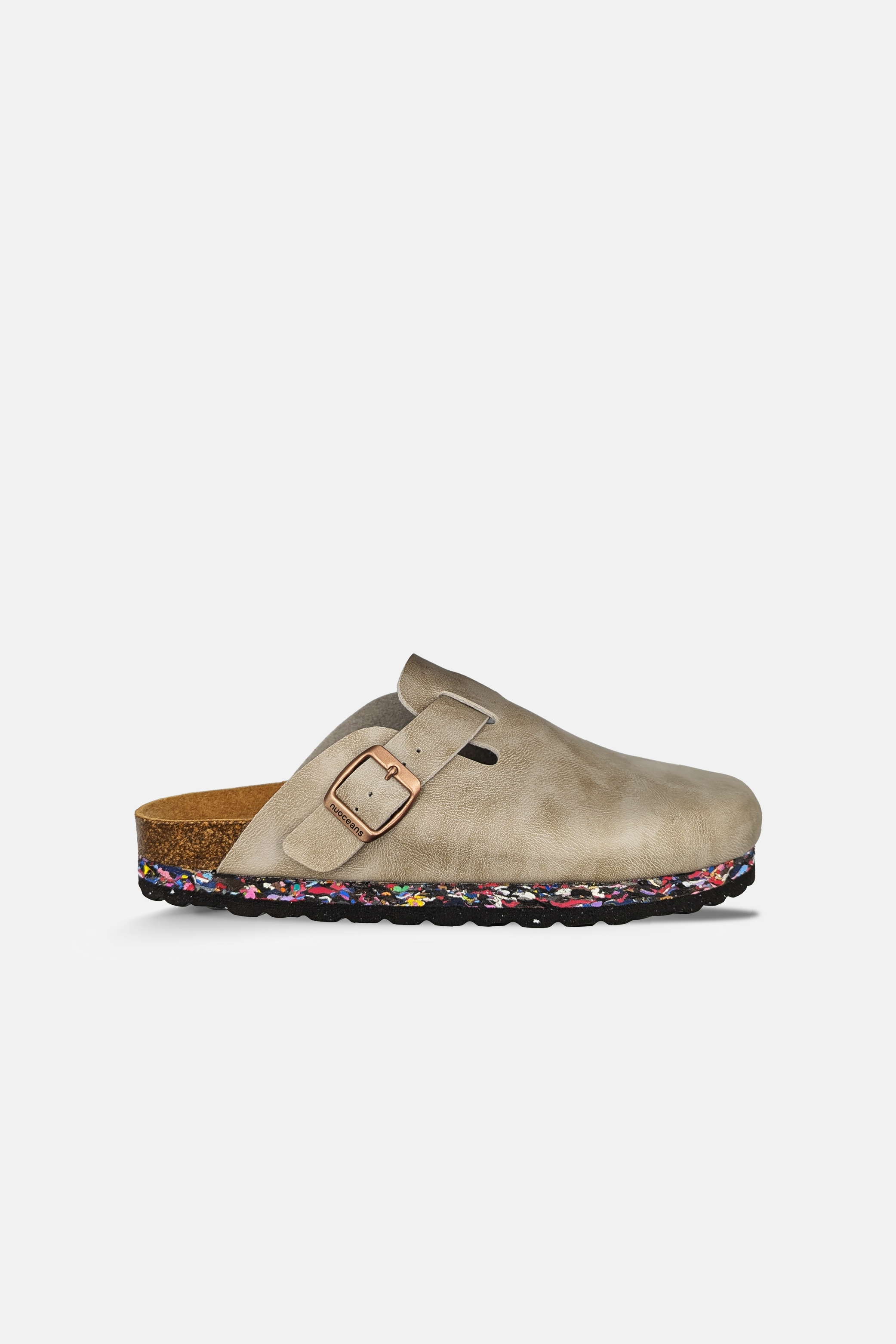 Nuoceans Herren vegan Clogs Stein Grau Taupe