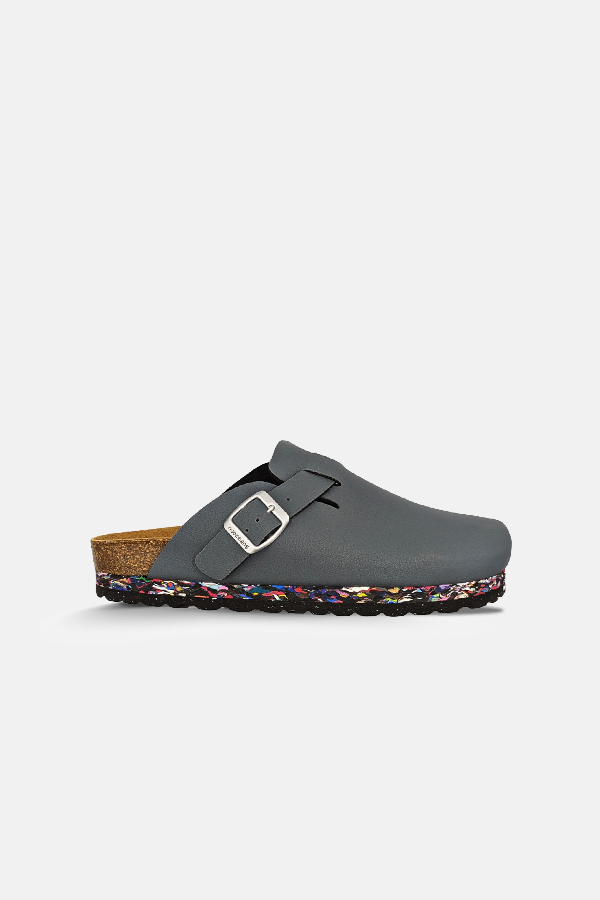 Nuoceans Herren vegan Clogs Smoke Grau Blau