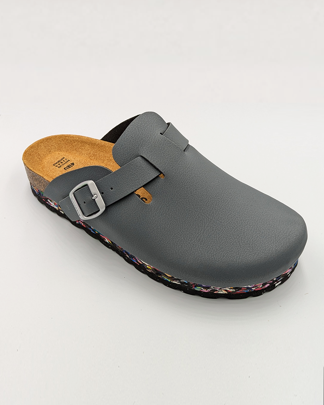 Nuoceans men vegan Clogs Smoke Grey Blue
