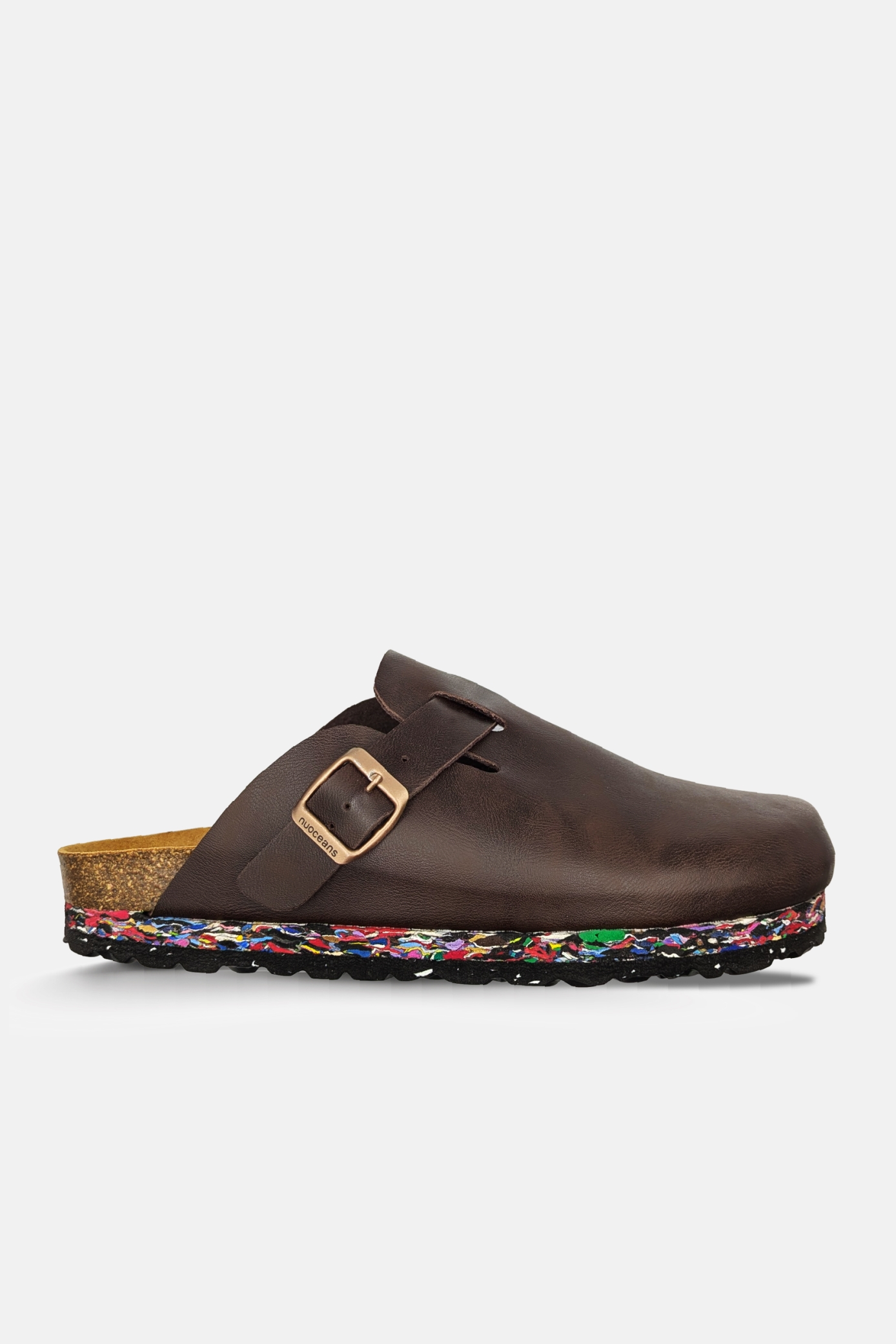 Nuoceans Herren vegan Clogs Tr&Atilde;&frac14;ffel Dunkelbraun