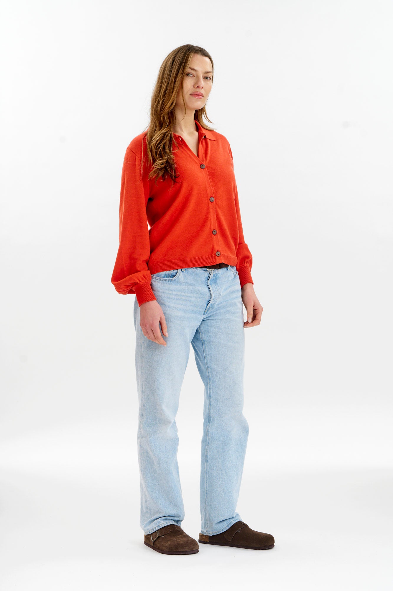 KOMODO womens vegan Cardigan Nani Red