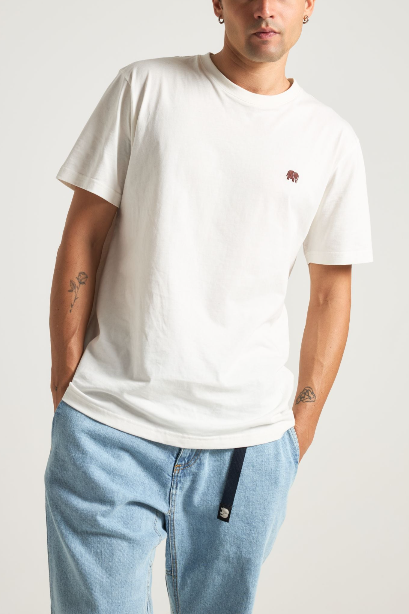 Trendsplant men vegan T-Shirt Essential Natural Cream