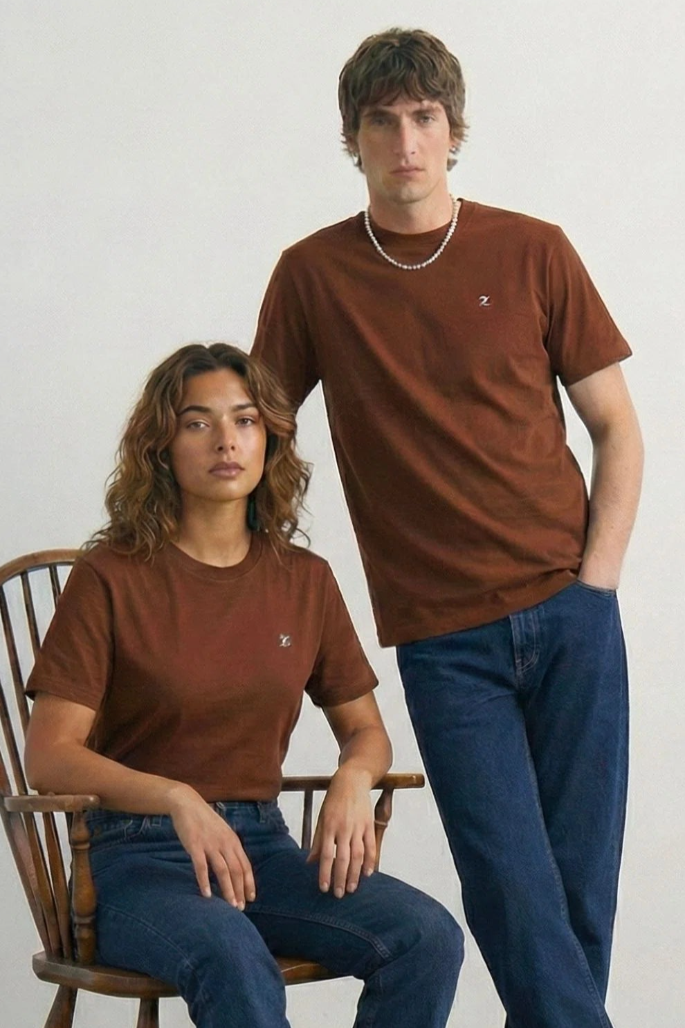 ZÃ¨ta men vegan T-Shirt Unisex Chocolat Brown