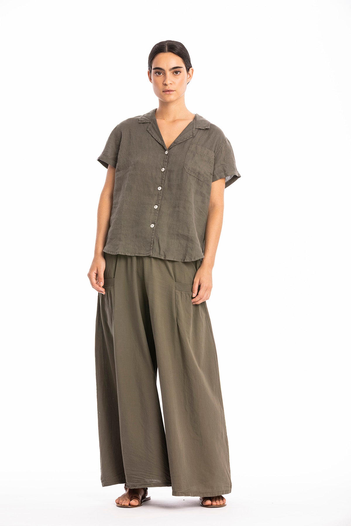 RAVENS VIEW IBIZA womens vegan Shirt Elly Bison Brown