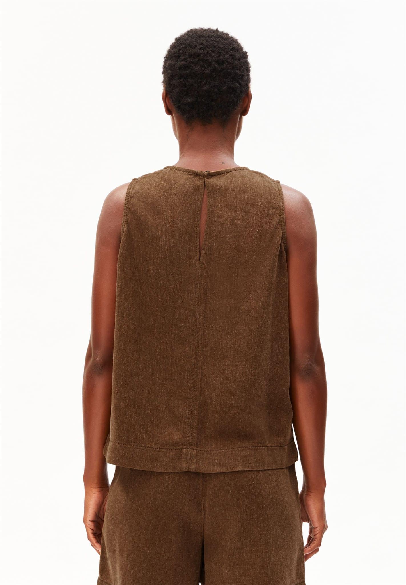 ARMEDANGELS womens vegan Top Blend Gmt Dye Brown