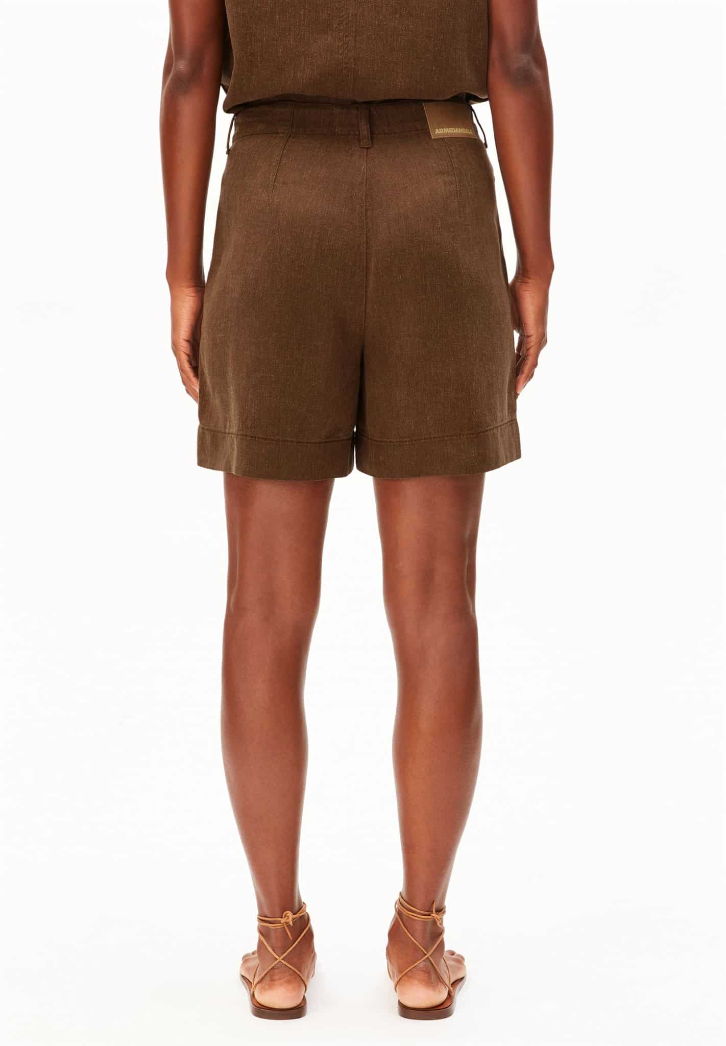 ARMEDANGELS womens vegan Shorts Blend Gmt Dye Brown