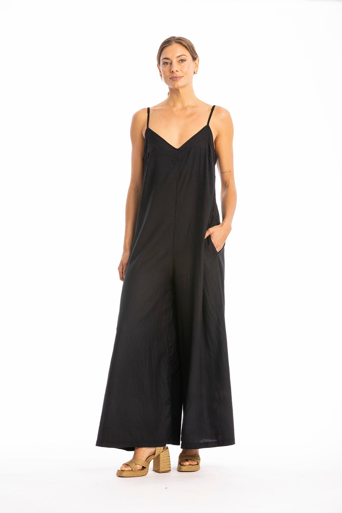 RAVENS VIEW IBIZA Damen vegan Jumpsuit Kiera Schwarz