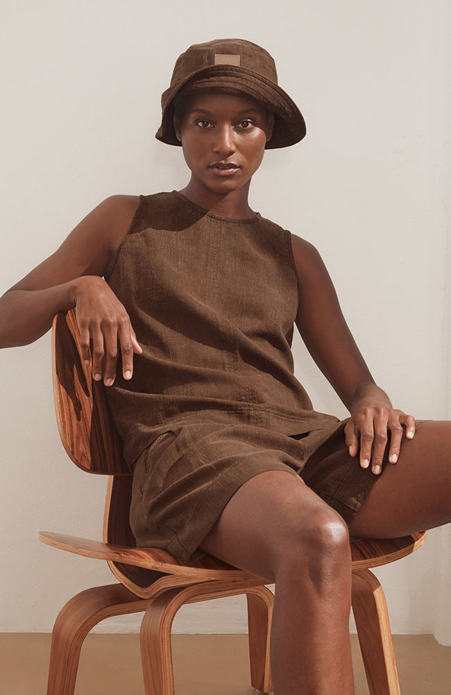 ARMEDANGELS womens vegan Top Blend Palm Brown