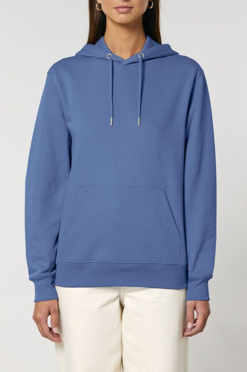 UNIPOLAR Herren vegan Hoodie Basic Crossing Hellblau