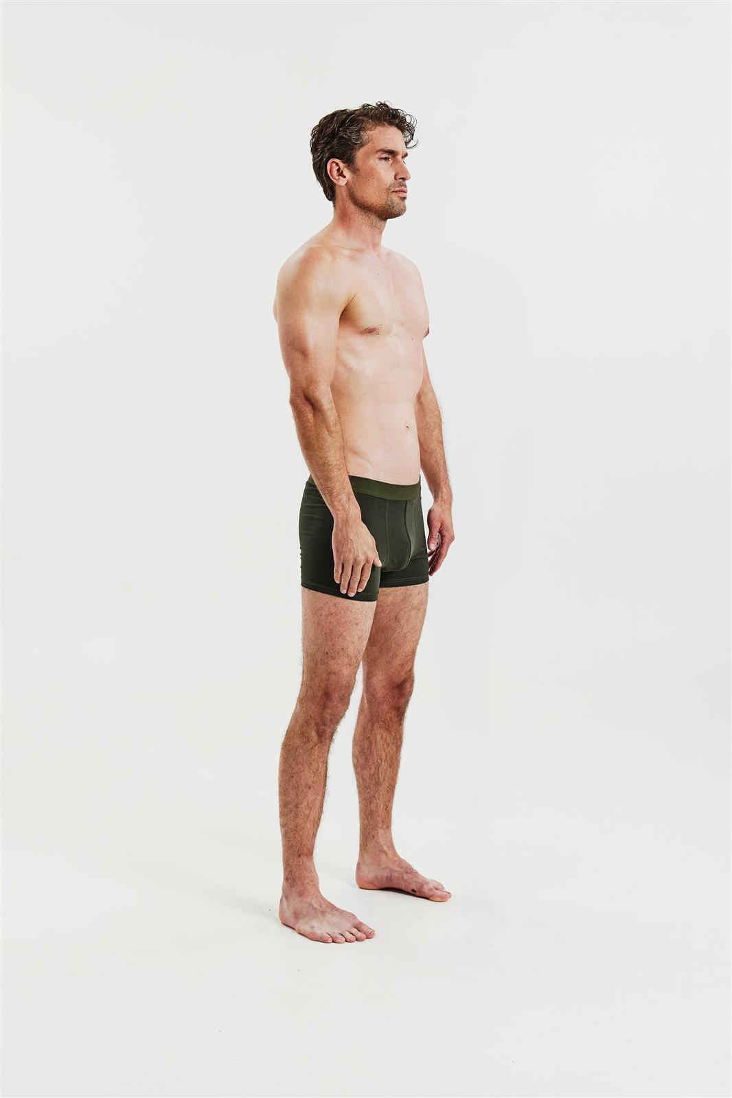 Bread & Boxers men vegan Multipack 3x Boxer Briefs Army Green