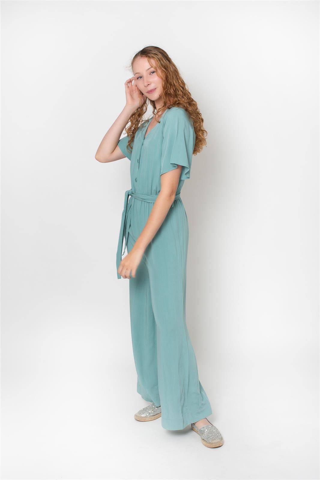 Zerum womens vegan Jumpsuit Thea Mineral Blue
