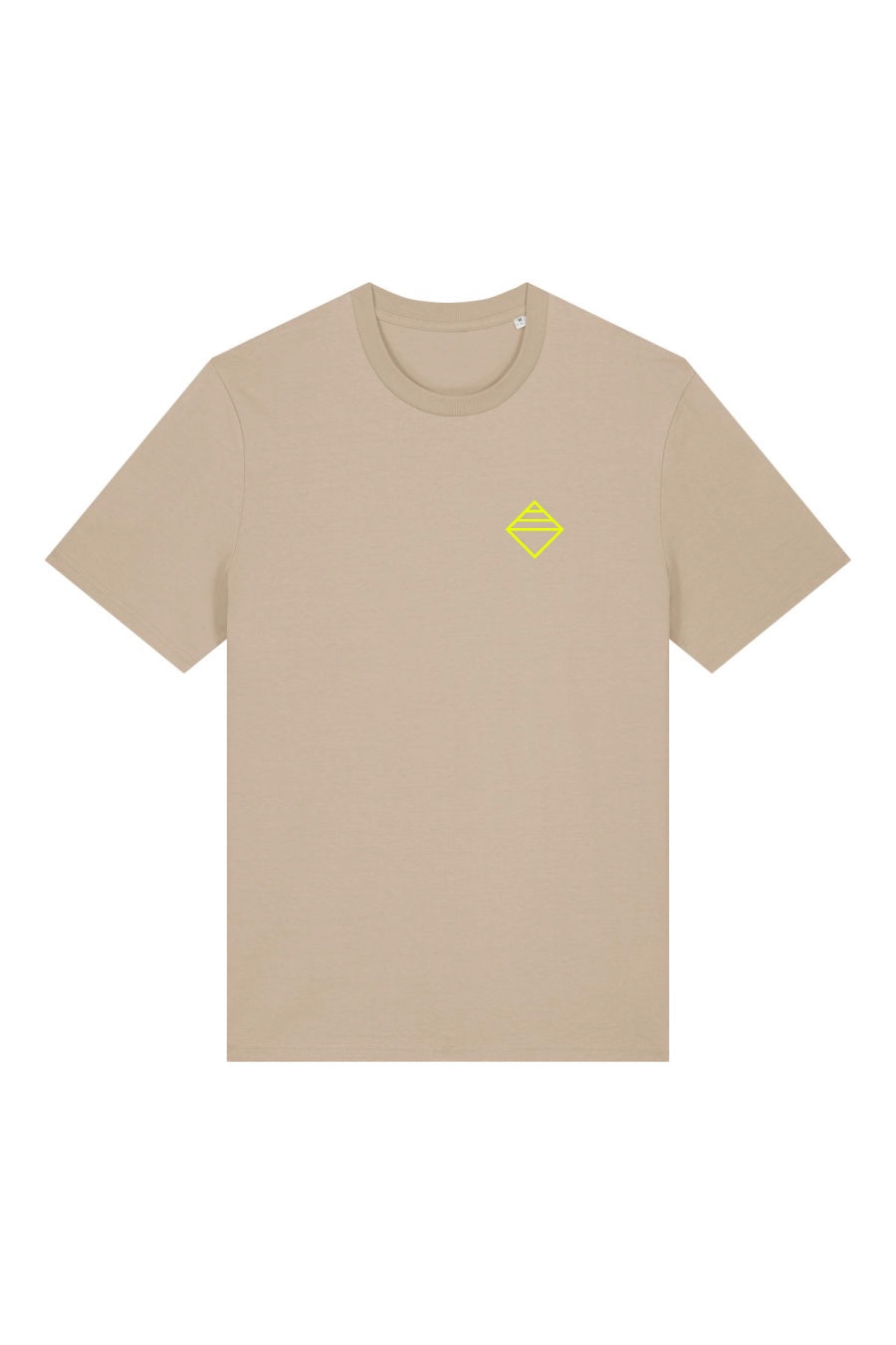 UNIPOLAR womens vegan T-Shirt Anniversary Neon Desert Sand