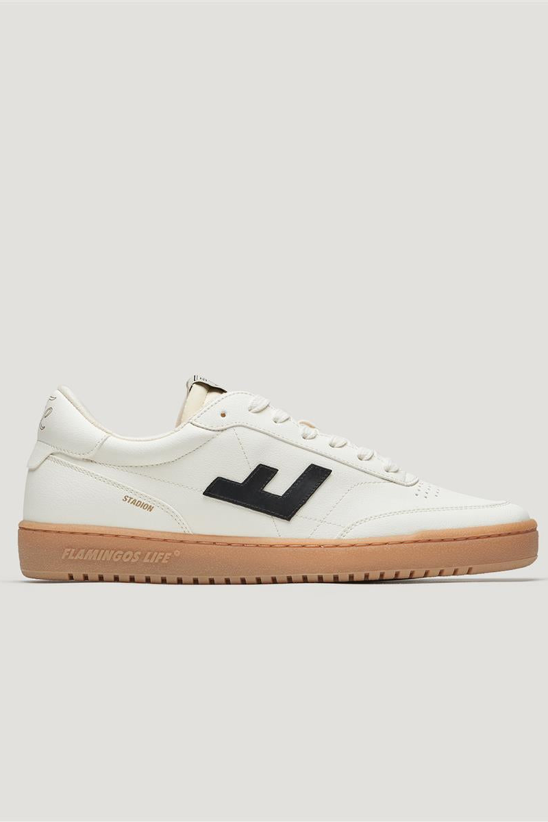 Flamingos Life Herren vegan Sneaker Stadion Pearl Schwarz Naturale