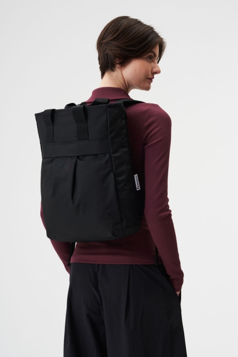 pinqponq womens vegan Backpack Komo Rooted Black