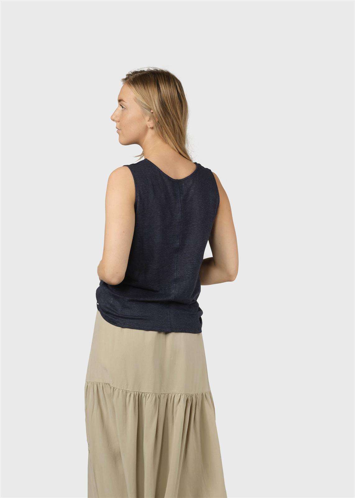 Klitmøller womens vegan Tank Top Dee Navy