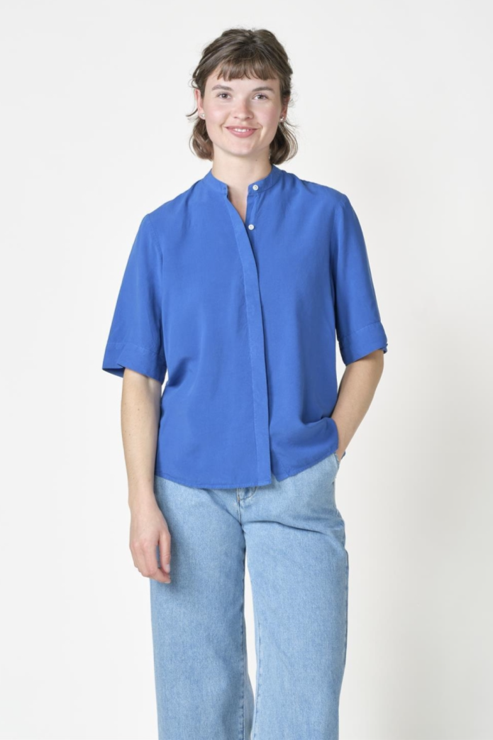 Klitmøller Damen vegan Bluse Solrun Surf Blue