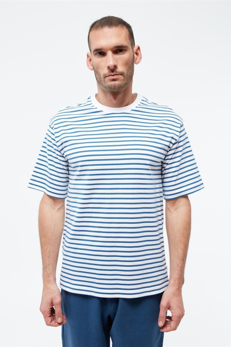 Givn men vegan T-Shirt Lasse Blazing Blue/White