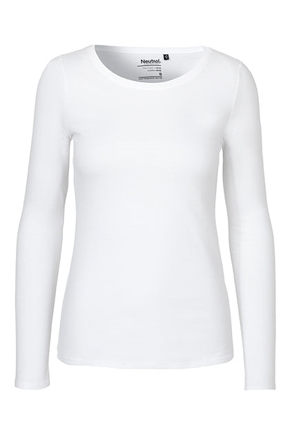 Neutral womens vegan Longsleeve Basic White
