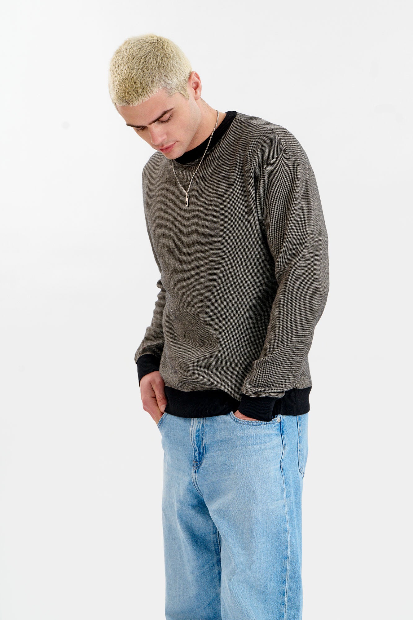 KOMODO men vegan Jumper Leon Grey/ Black