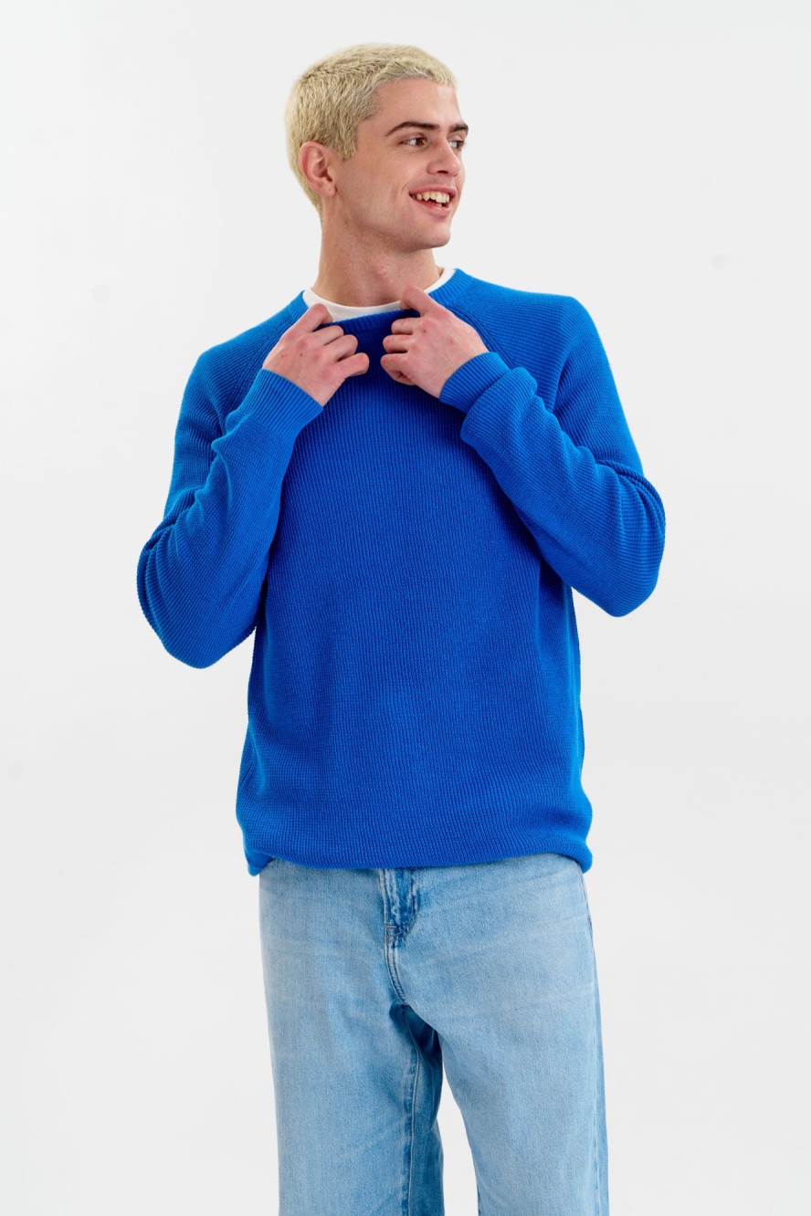 KOMODO Herren vegan Pullover Herren Nebel Blau
