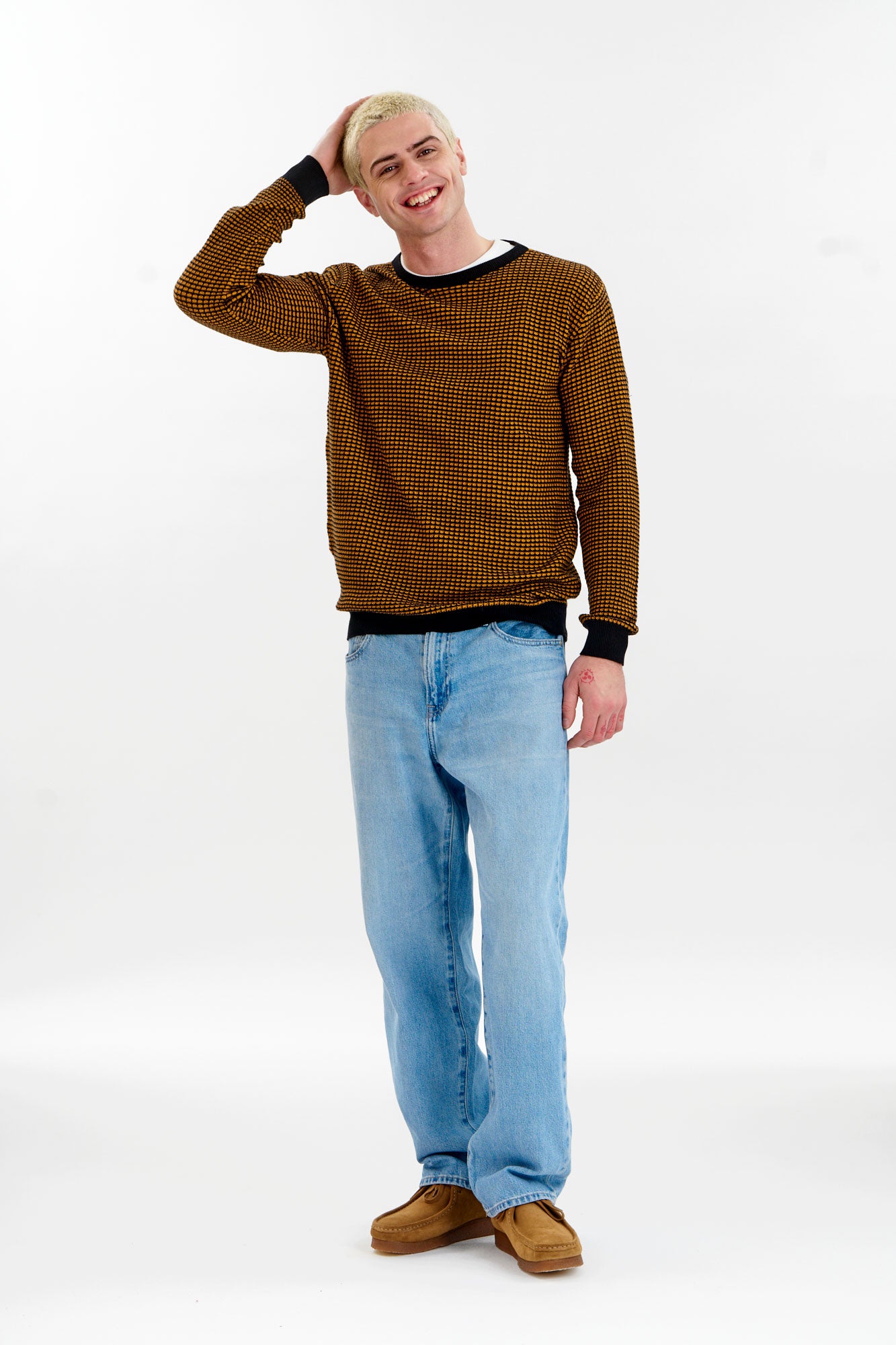 KOMODO men vegan Jumper Hasan Black/ Yellow