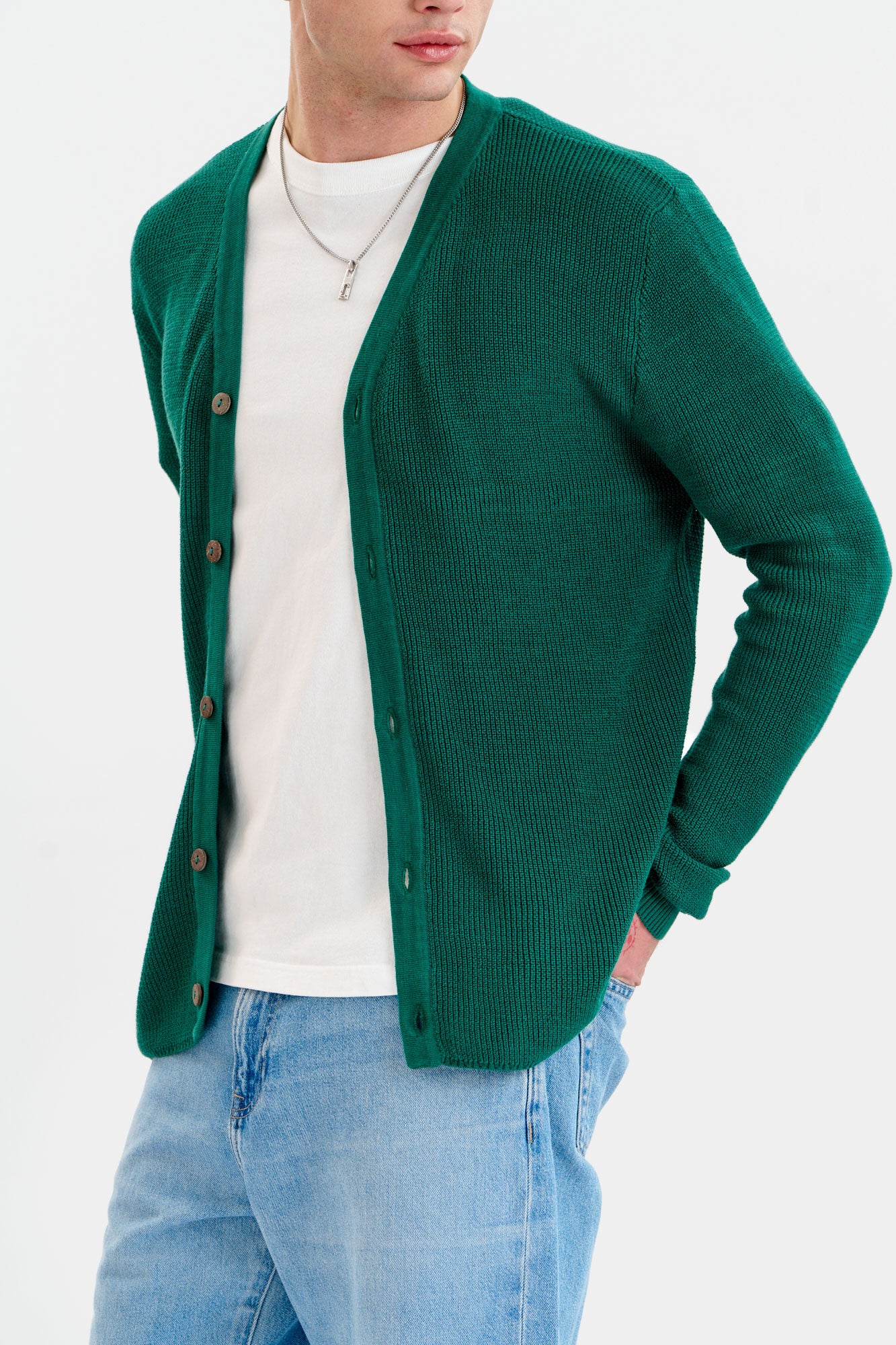 KOMODO men vegan Cardigan Lucas Green