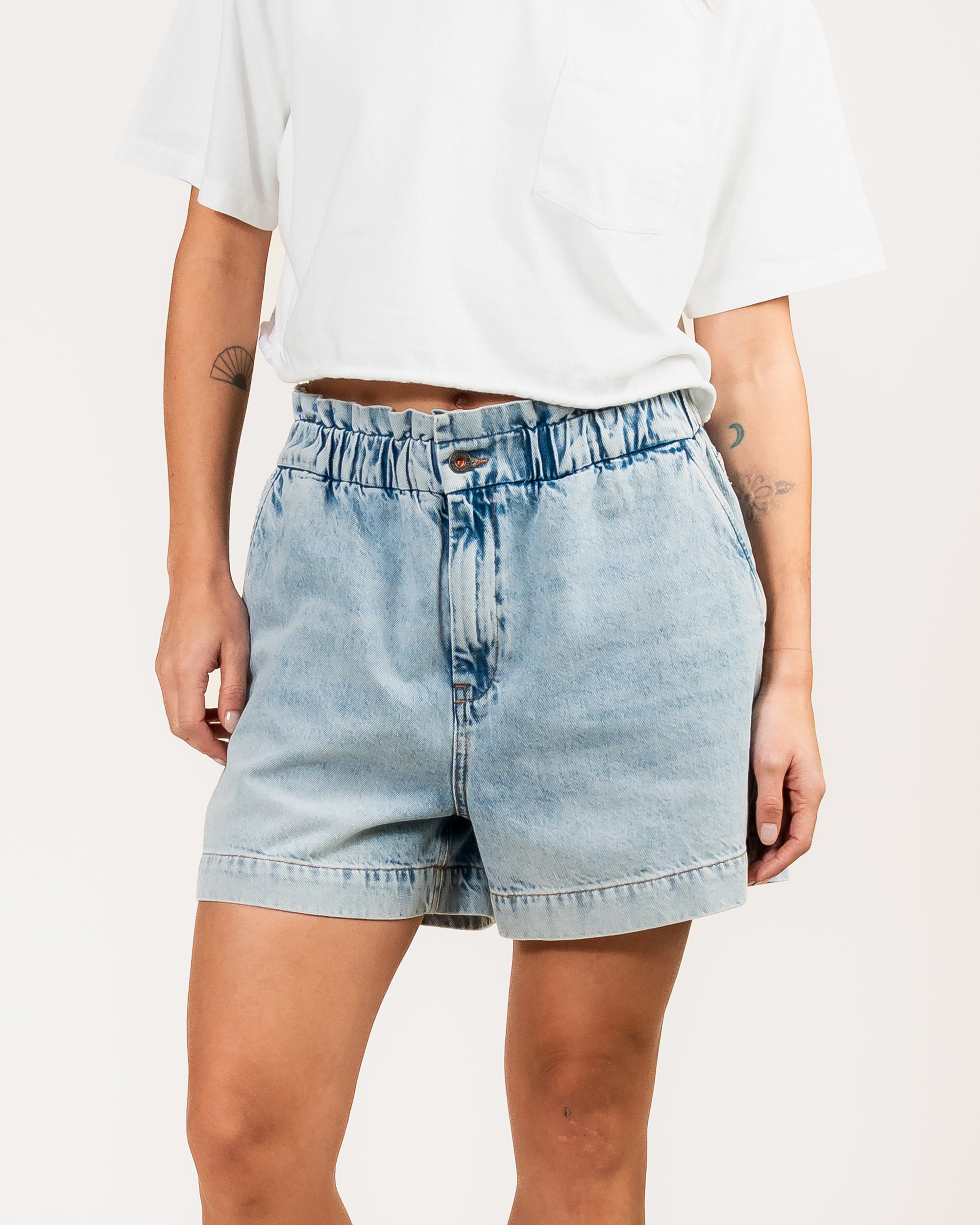 Kuyichi womens vegan Denim Shorts Sophie Blue Bolt