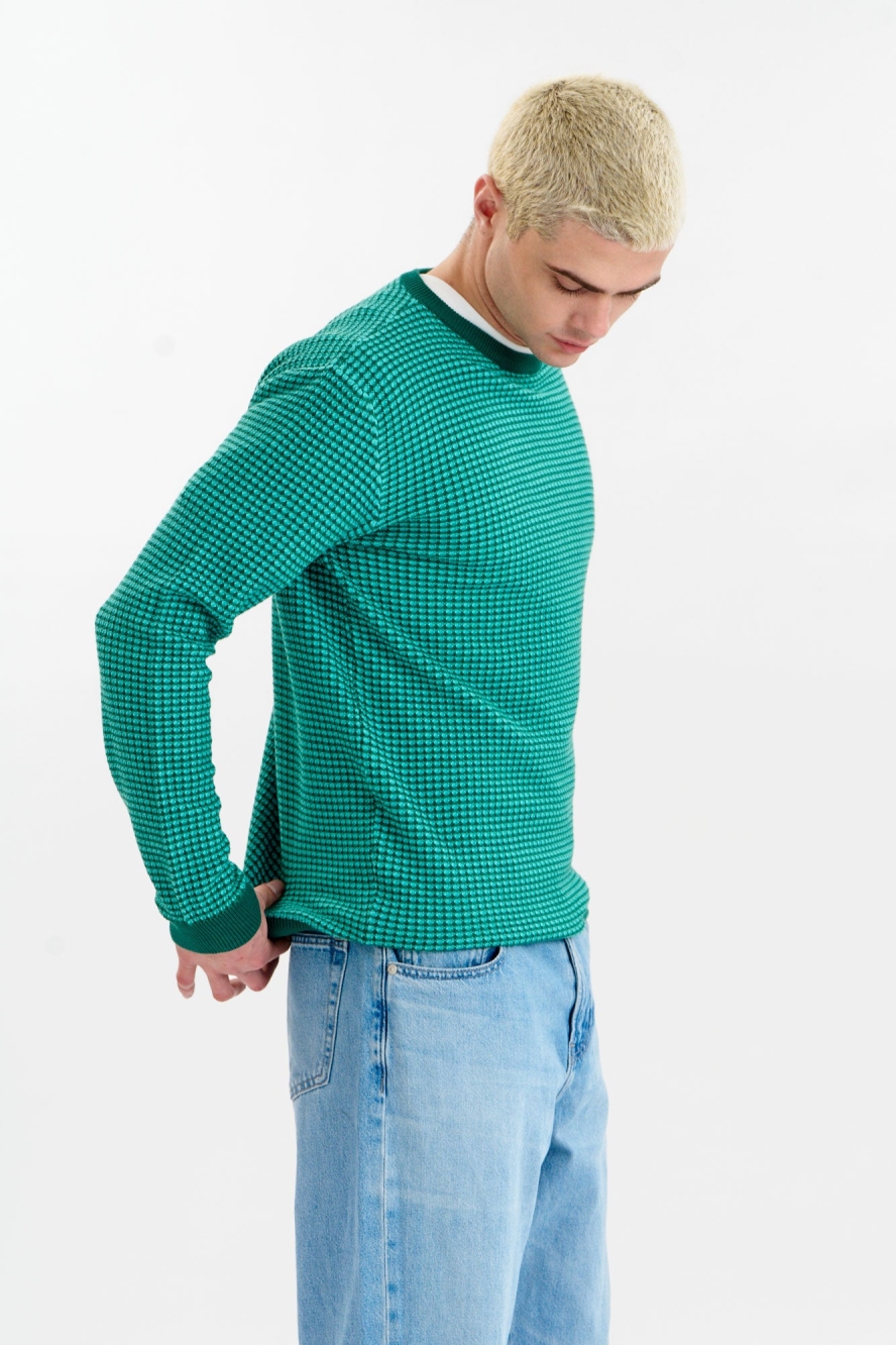 KOMODO Herren vegan Pullover Hasan Gr&Atilde;&frac14;n