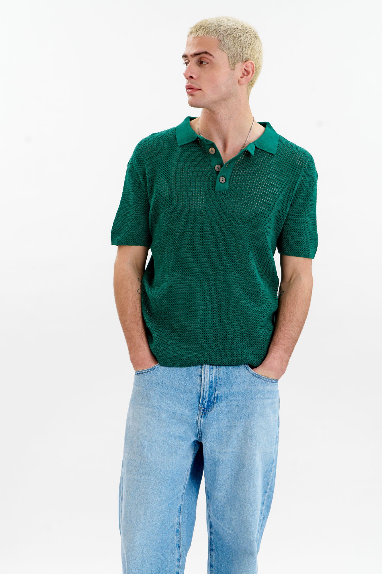 KOMODO men vegan Polo Oliver Knit Green