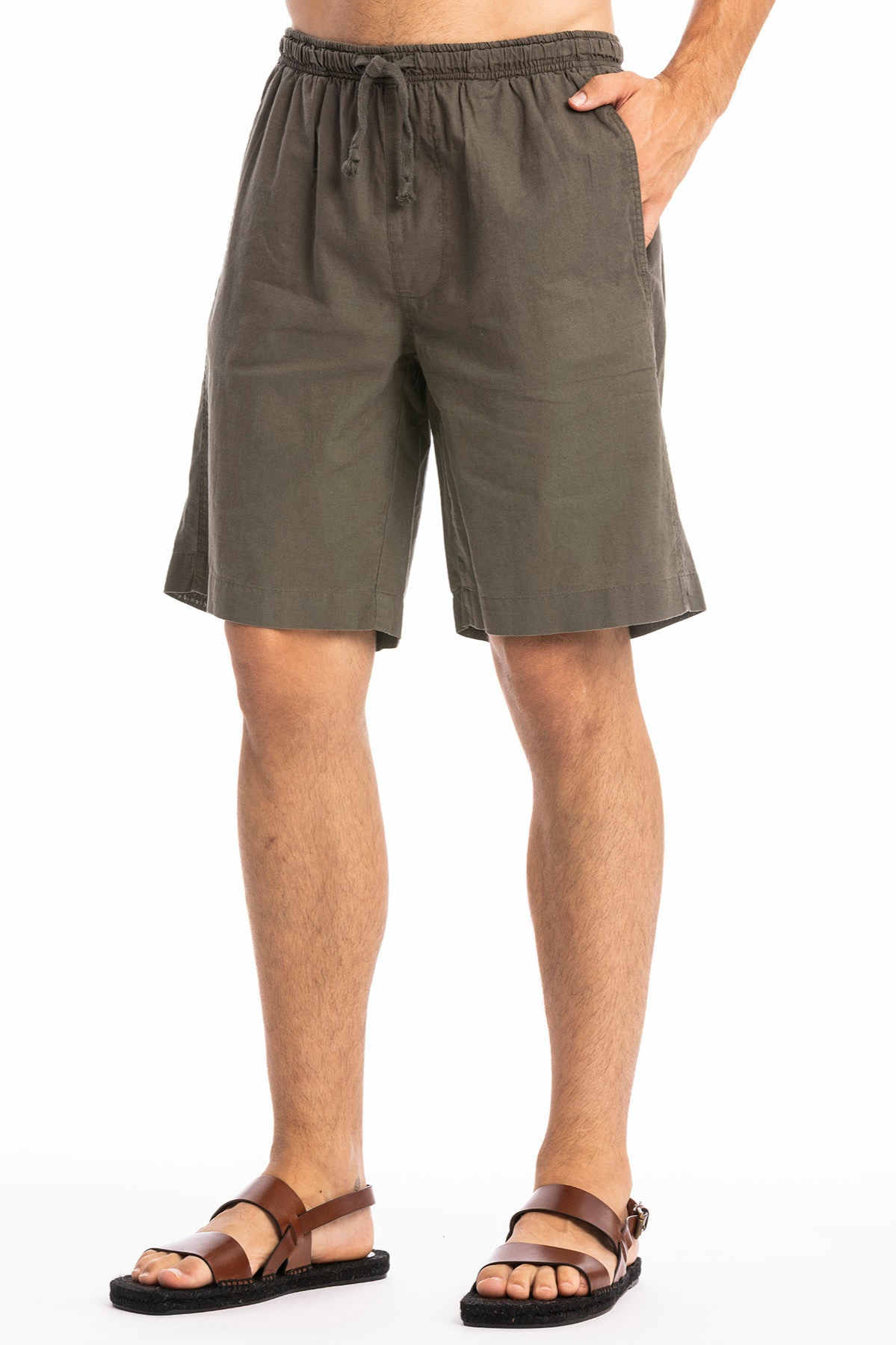 RAVENS VIEW IBIZA Herren vegan Shorts Tom Xl Bison Braun