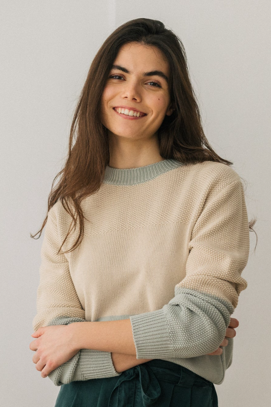 TWOTHIRDS Damen vegan Pullover Saetia Pale Aqua