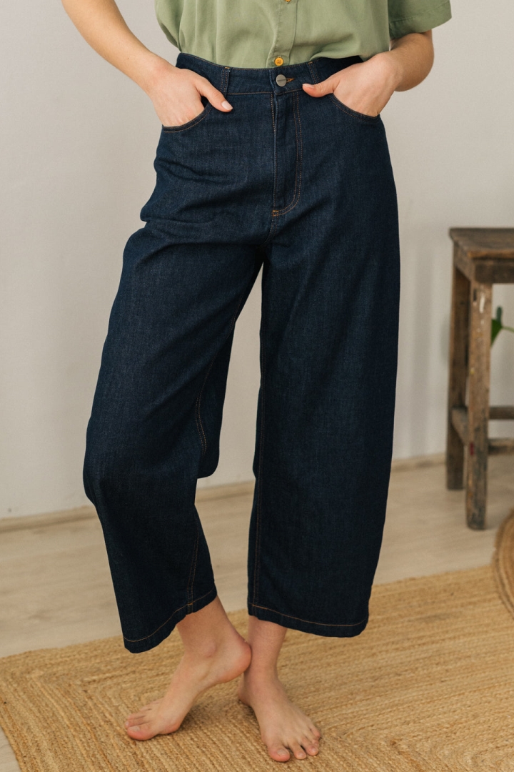 TWOTHIRDS Damen vegan Jeans Karri Dunkelblau
