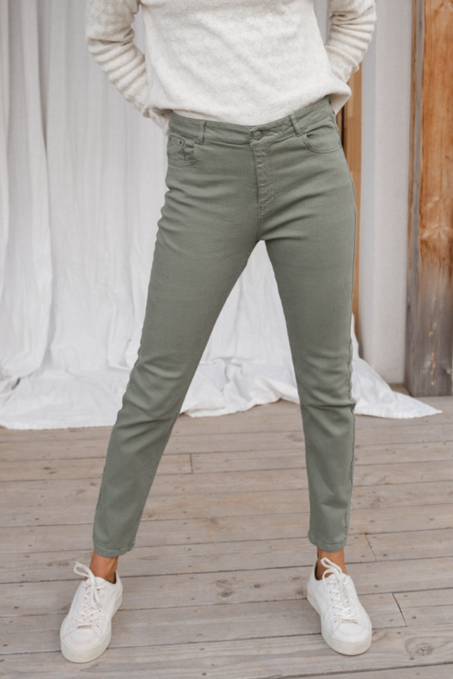 TWOTHIRDS Damen vegan Jeans Cleopha Khaki