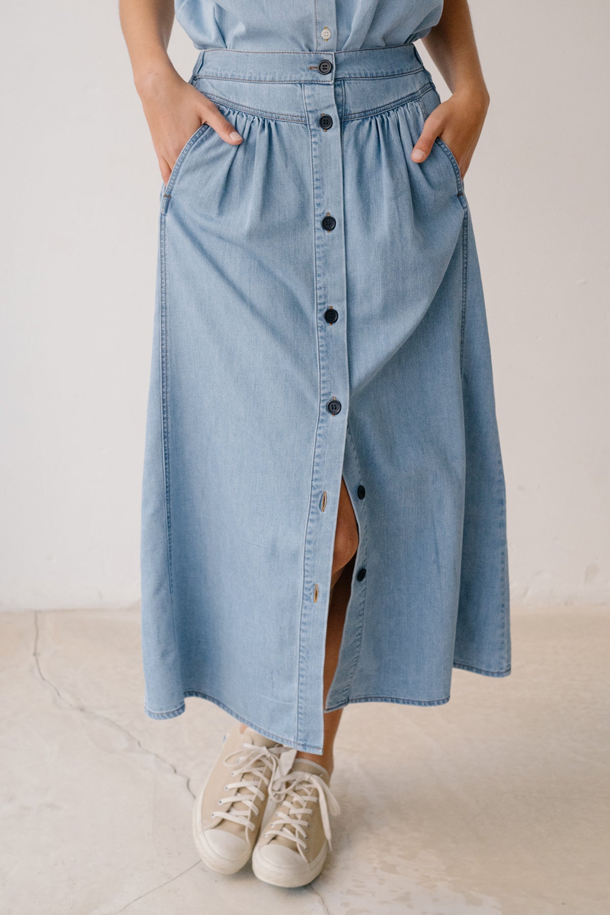 TWOTHIRDS womens vegan Skirt Zave Fresh Blue