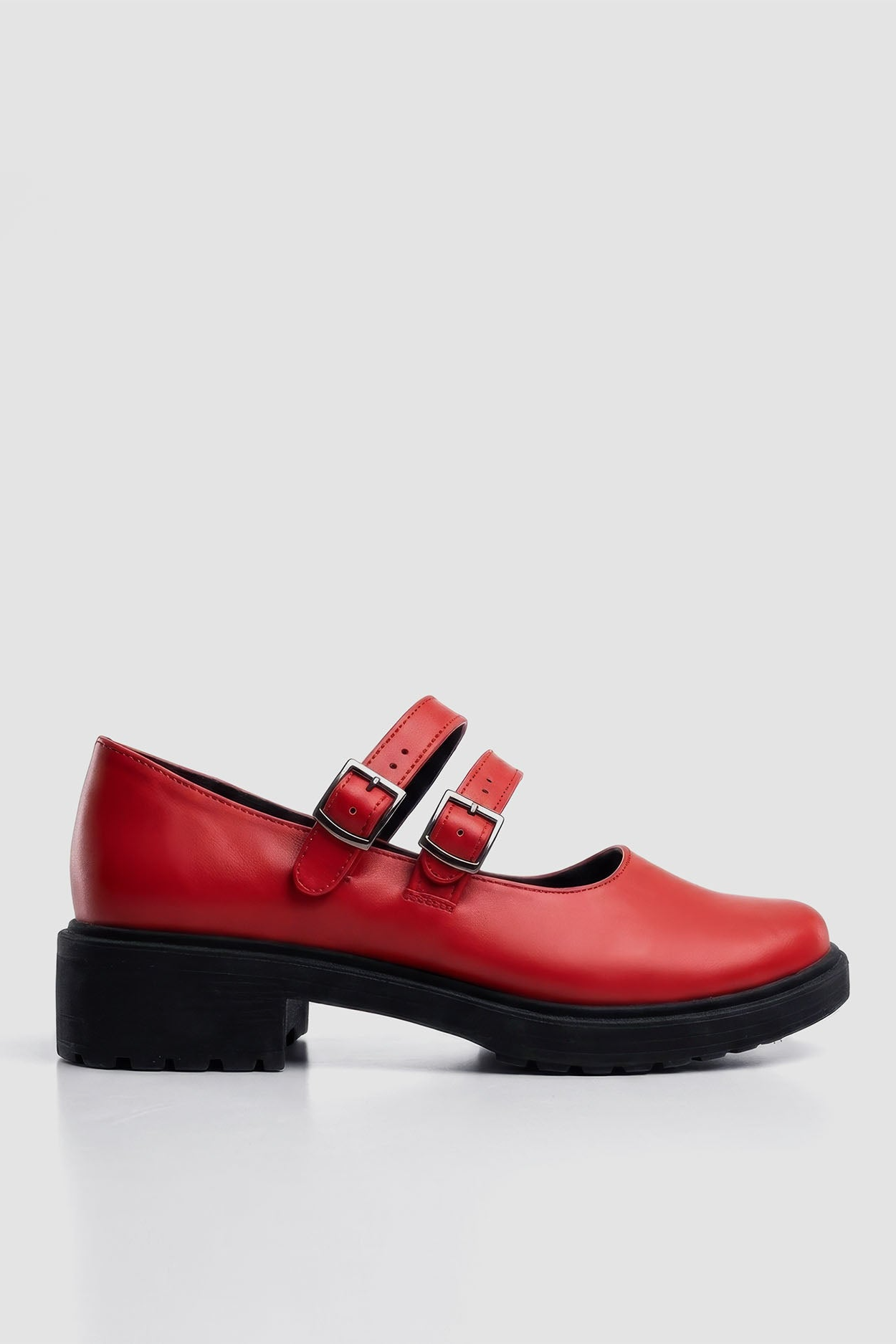 BOHEMA womens vegan Ballerinas Mary Jane Twin Red