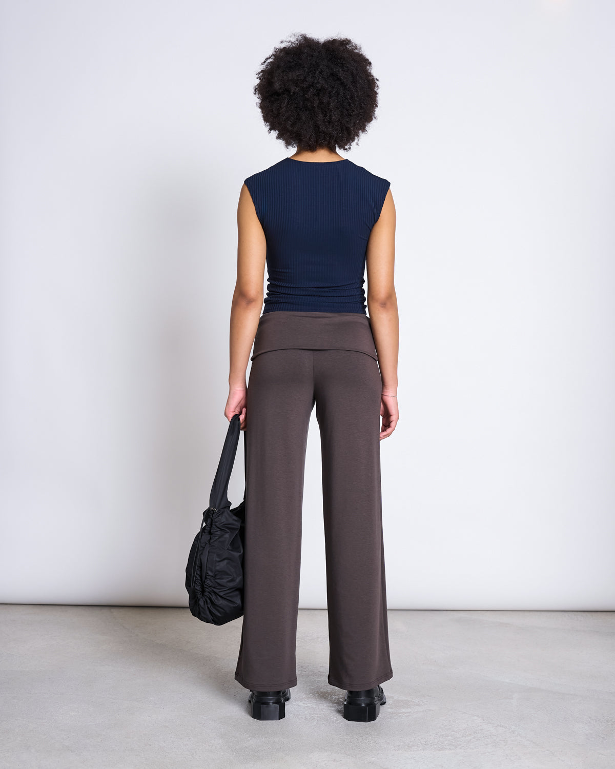JAN 'N JUNE womens vegan Leggings Foldover Naro Mud
