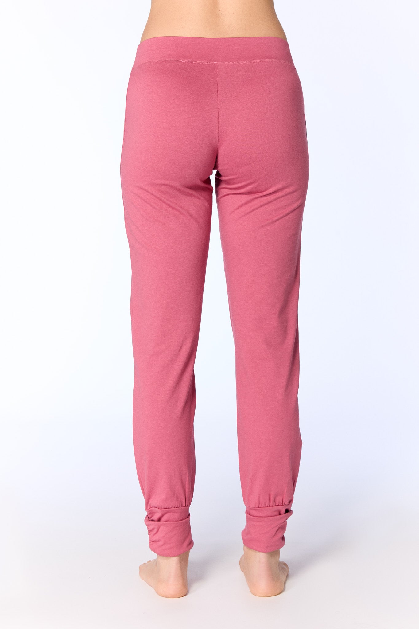 Leela Cotton womens vegan Yoga Pants Rose Wine