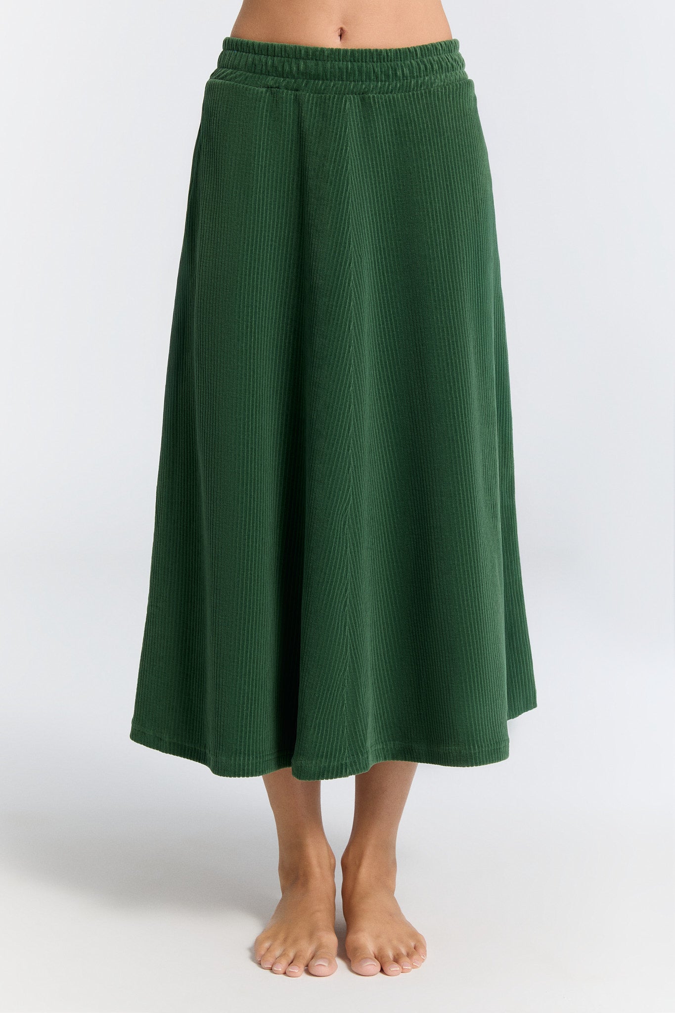 Leela Cotton Damen vegan Rock Kord Tannennadel GrÃ¼n