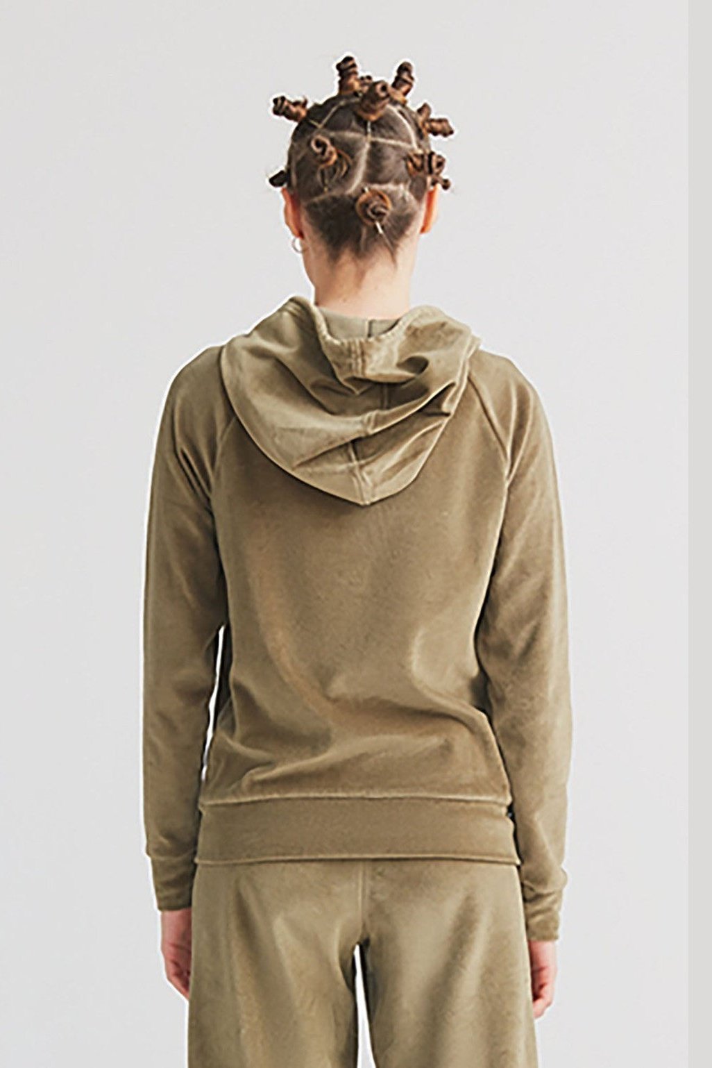 Leela Cotton womens vegan Hooded Jacket Nicky Olive