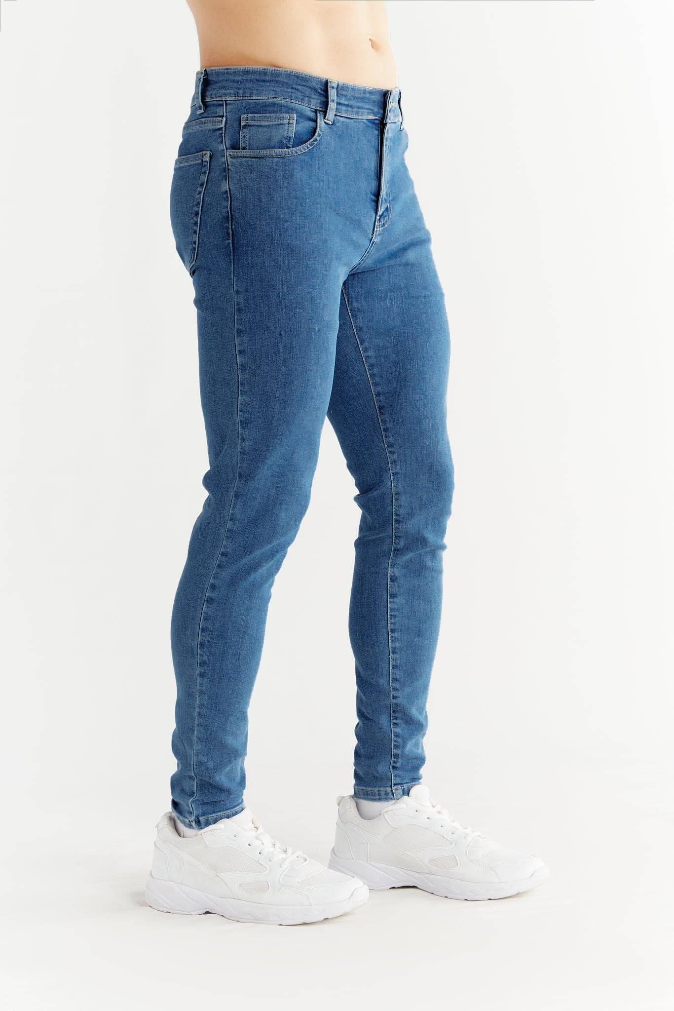 Evermind men vegan Jeans Skinny Fit Sapphire Blue