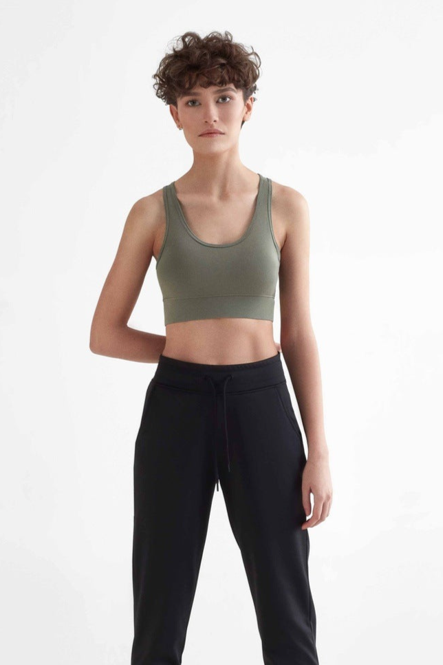True North womens vegan Sports Bra Light Green