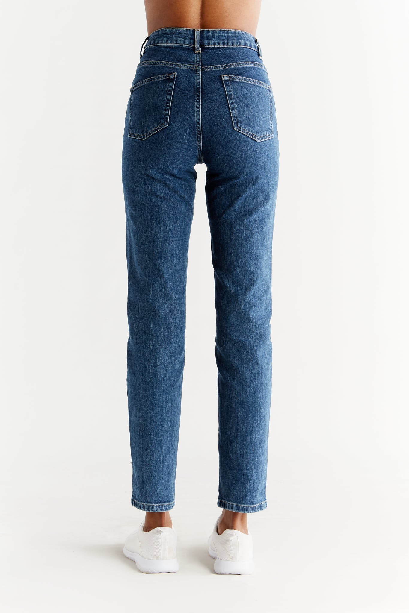 Evermind womens vegan Jeans Regular Fit Lapis Blue
