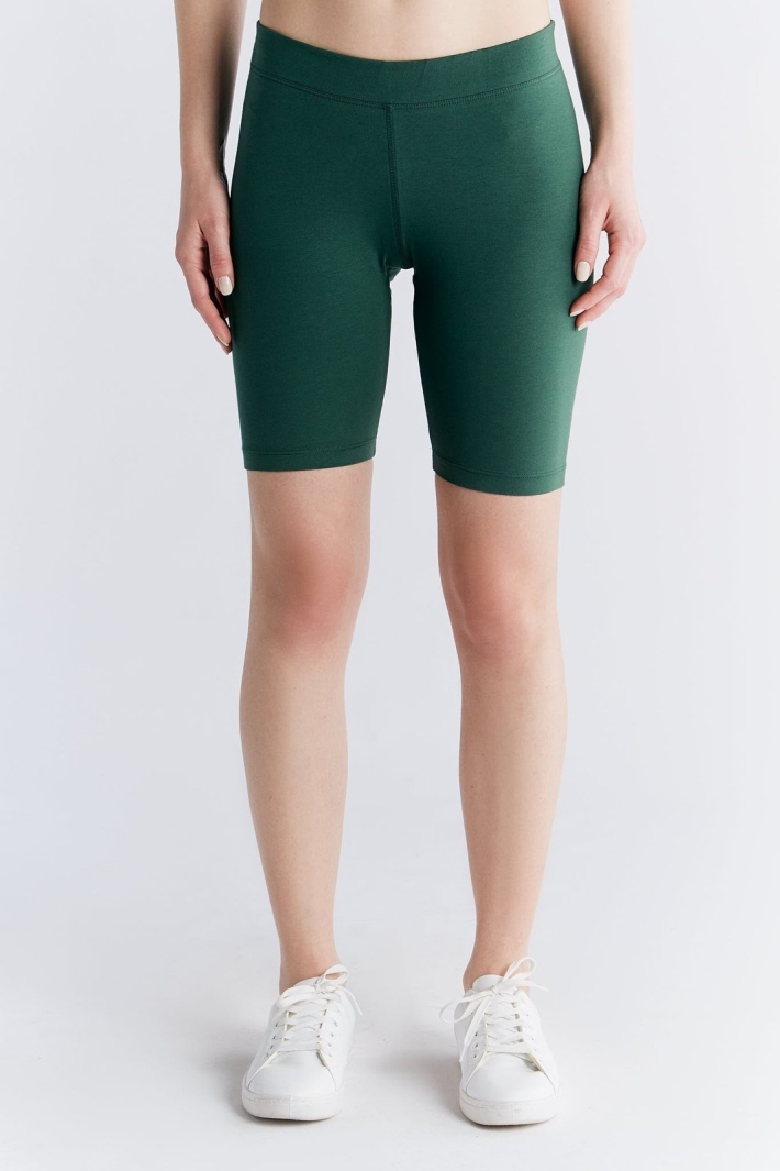 Leela Cotton womens vegan Cycling Shorts Pine Needle