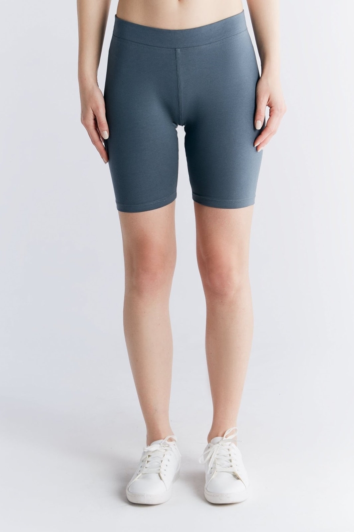 Leela Cotton womens vegan Cycling Shorts Dark Slate