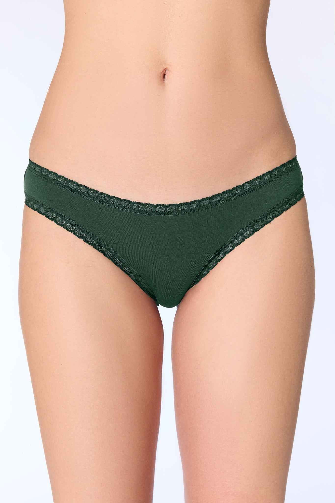 Albero Natur womens vegan Multipack 3x Briefs With Lace Pine Needle